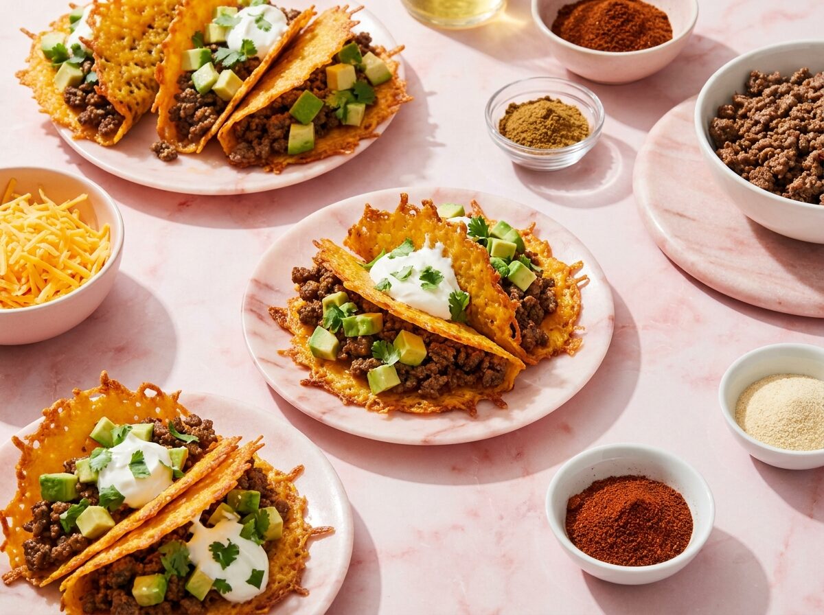 Keto Beef Tacos - Keto dinner recipe with 4g net carbs. Low carb ketogenic dinner meal.