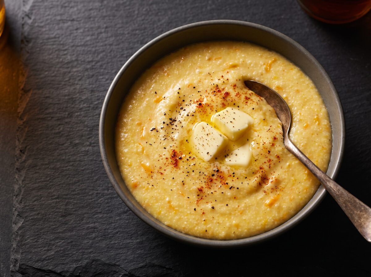Keto Cheesy Grits - Keto dinner recipe with 5.1g net carbs. Low carb ketogenic dinner meal.