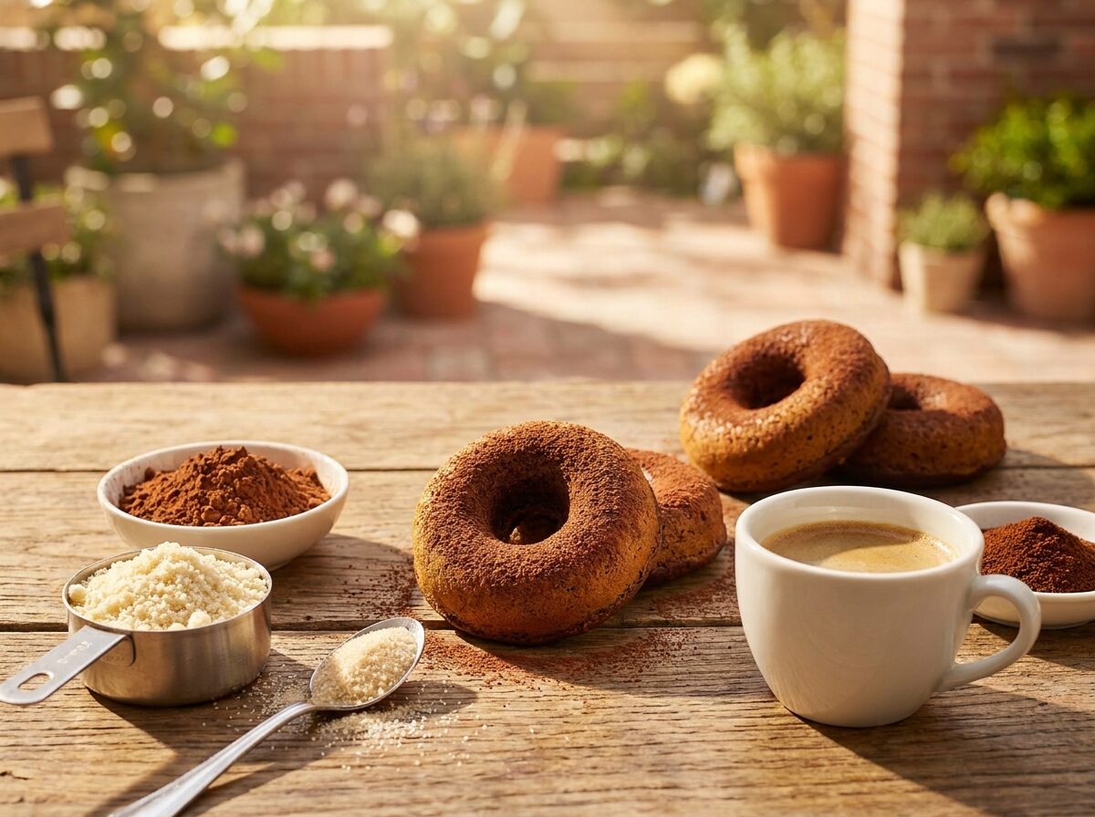Keto Chocolate Cake Donuts - Keto snacks recipe with 3.5g net carbs. Low carb ketogenic snacks meal.