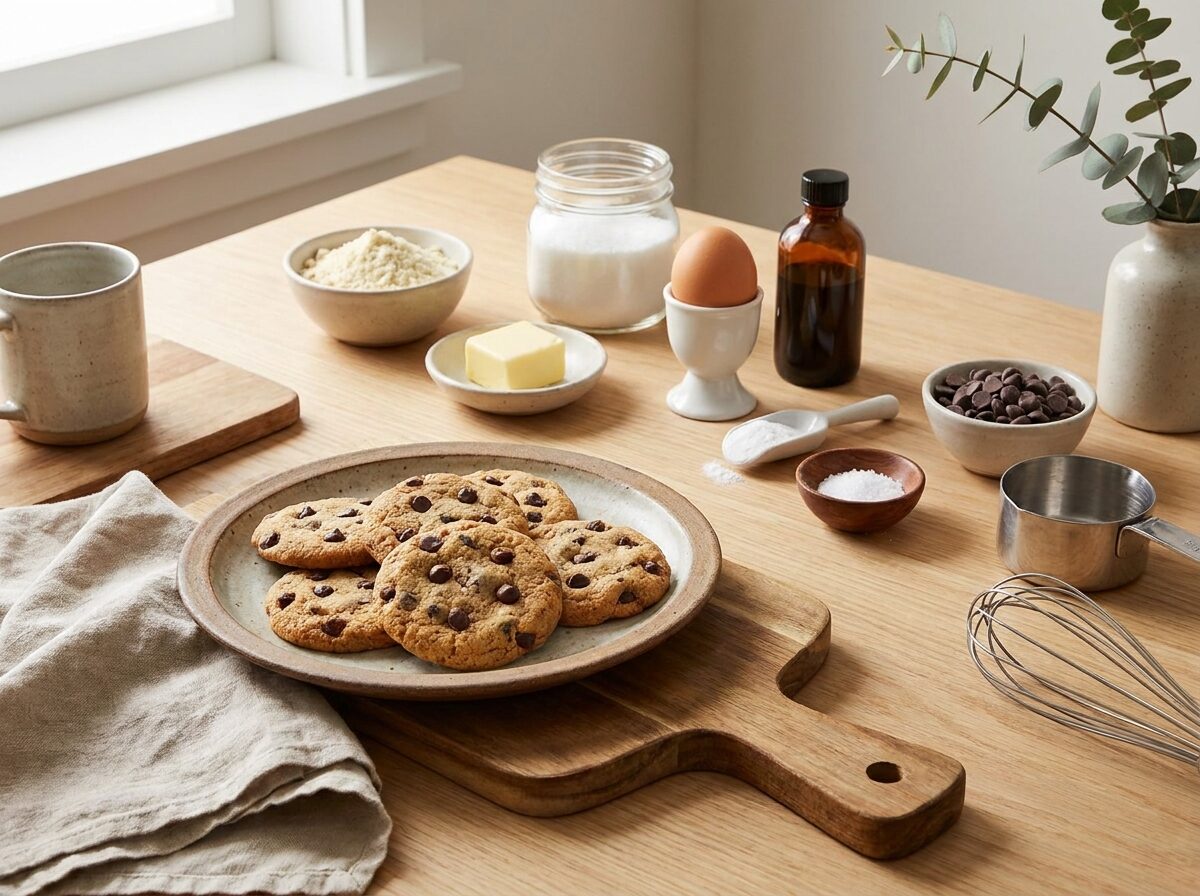 Keto Chocolate Chip Cookies - Keto desserts recipe with 2g net carbs. Low carb ketogenic desserts meal.