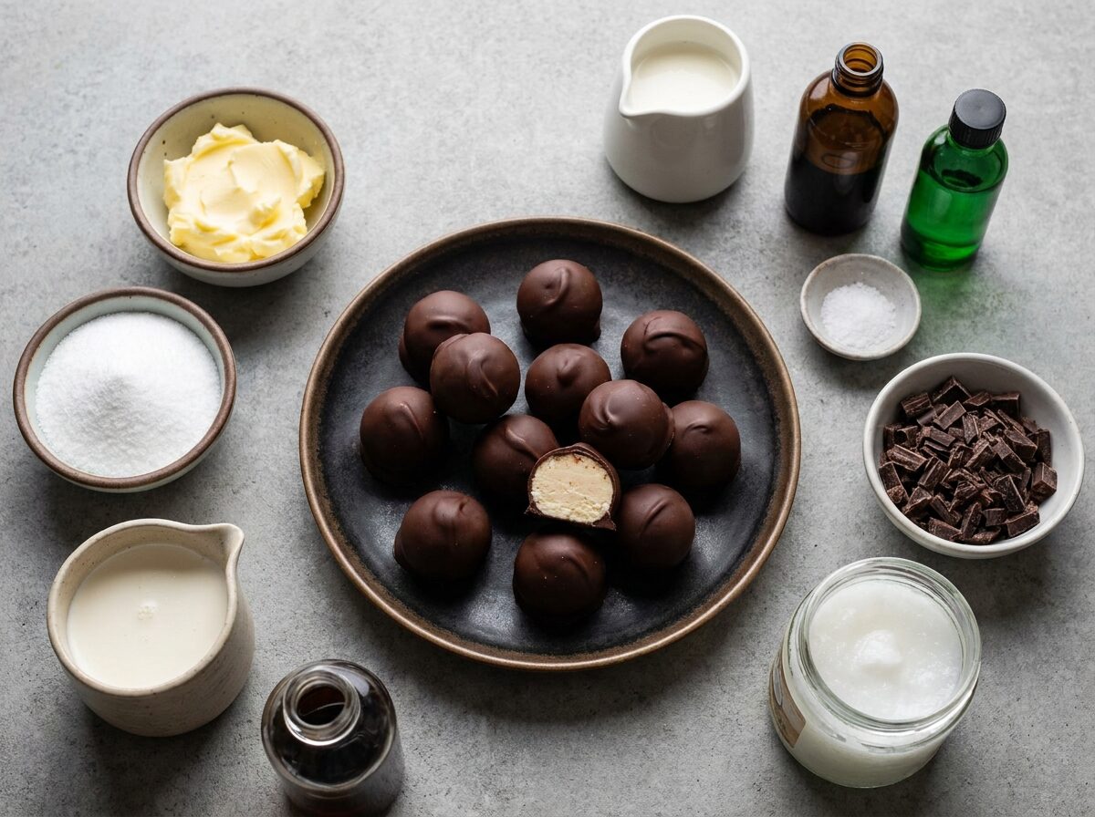 Keto Chocolate Covered Buttercream - Easy keto recipe with 1.4g net carbs. Perfect for beginners on ketogenic diet.