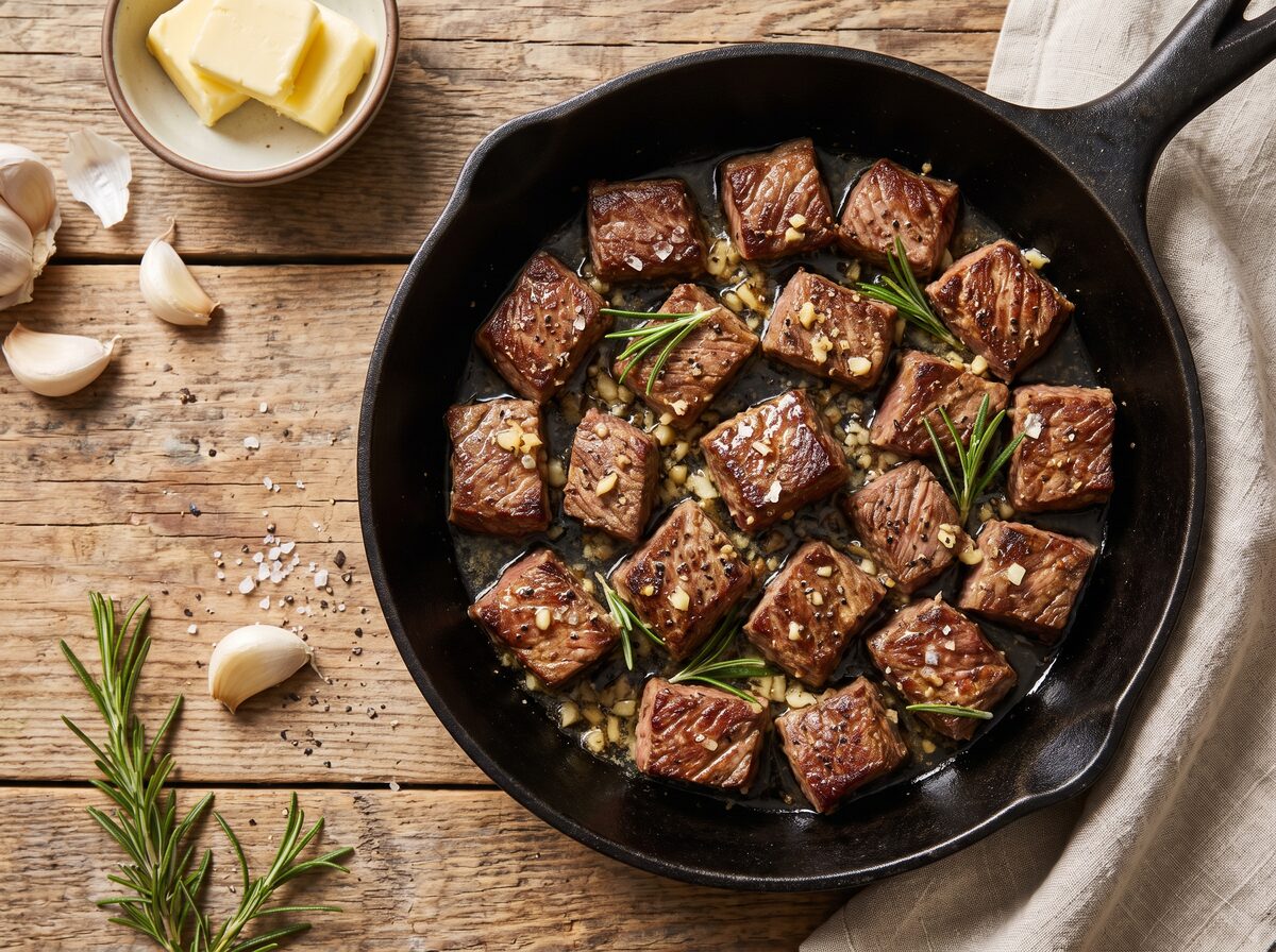 Keto Garlic Butter Steak Bites