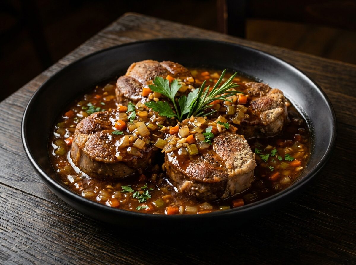 Keto Osso Buco - Keto dinner recipe with 6g net carbs. Low carb ketogenic dinner meal.