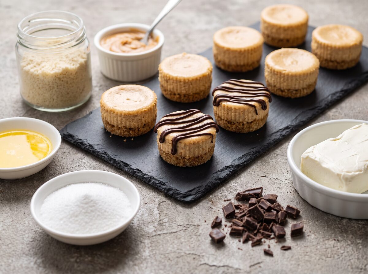 Keto Peanut Butter Cheesecake Bites - Keto dinner recipe with 2g net carbs. Low carb ketogenic dinner meal.