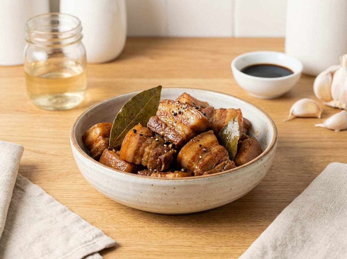 Keto Pork Belly Adobo