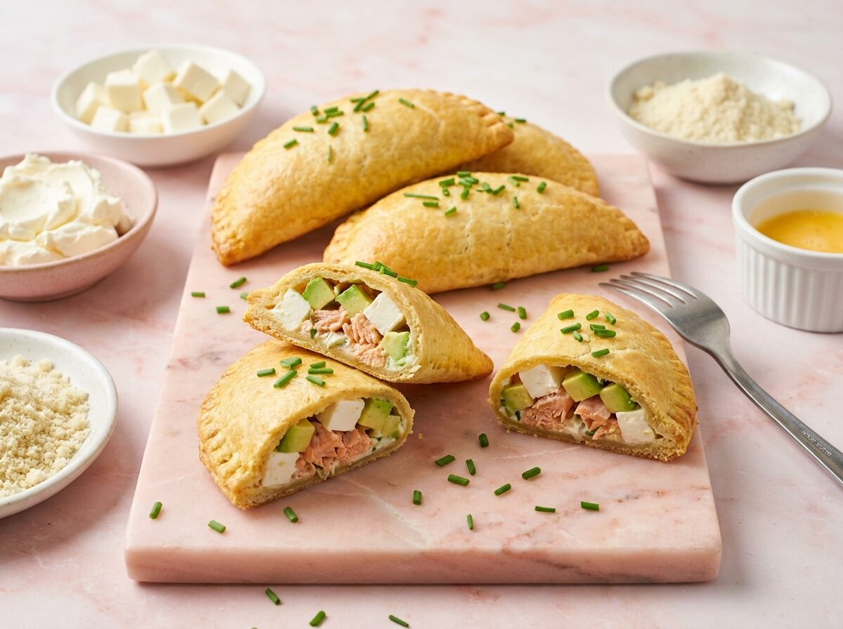 Keto Salmon, Cream Cheese & Avocado Parcels  - Keto dinner recipe with 5.3g net carbs. Low carb ketogenic dinner meal.