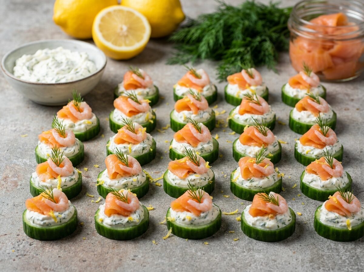 Keto Smoked Salmon And Shrimp Bites - Keto dinner recipe with 2.8g net carbs. Low carb ketogenic dinner meal.