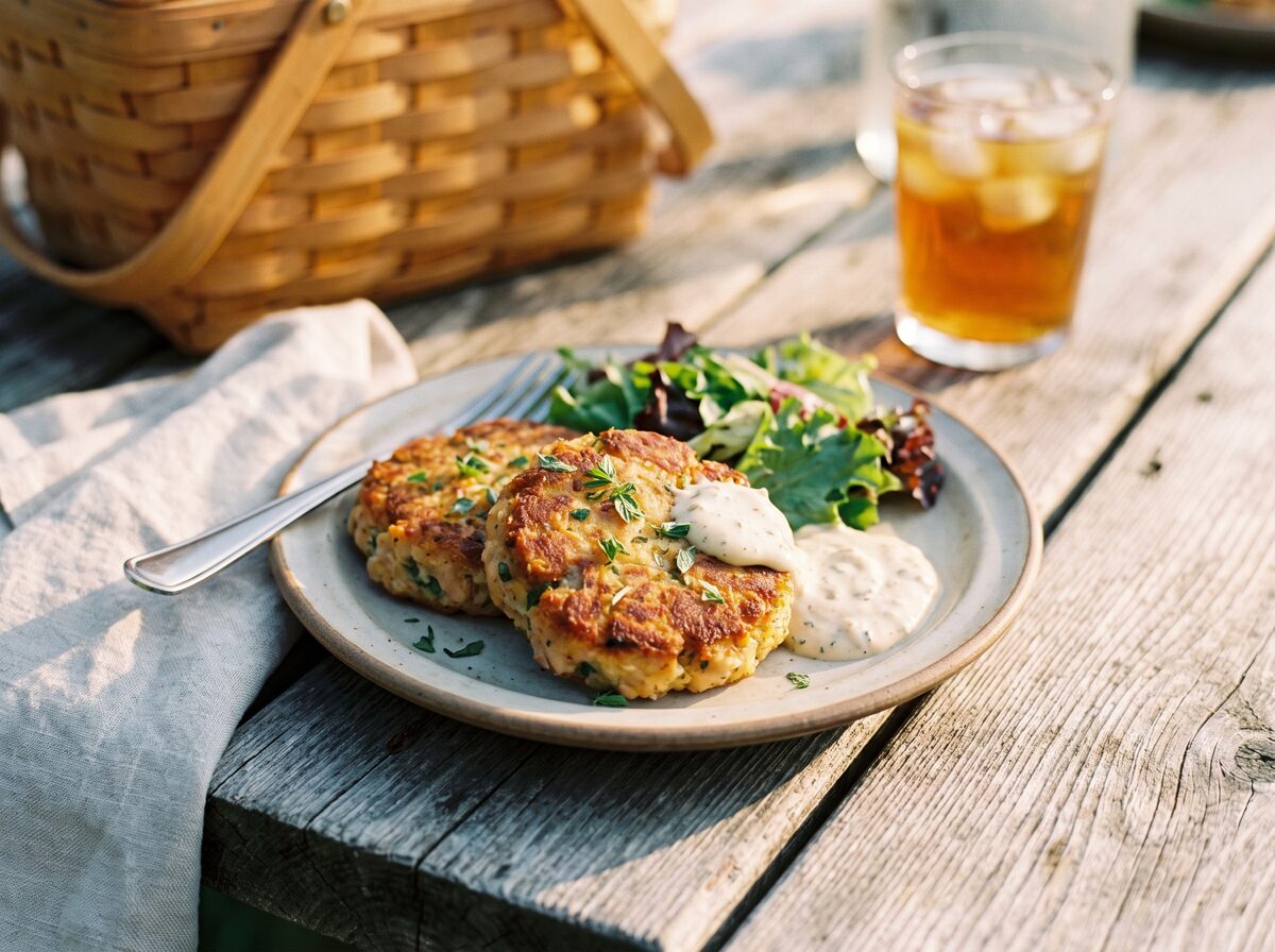 Keto Tuna Cakes - Keto lunch recipe with 2.8g net carbs. Low carb ketogenic lunch meal.