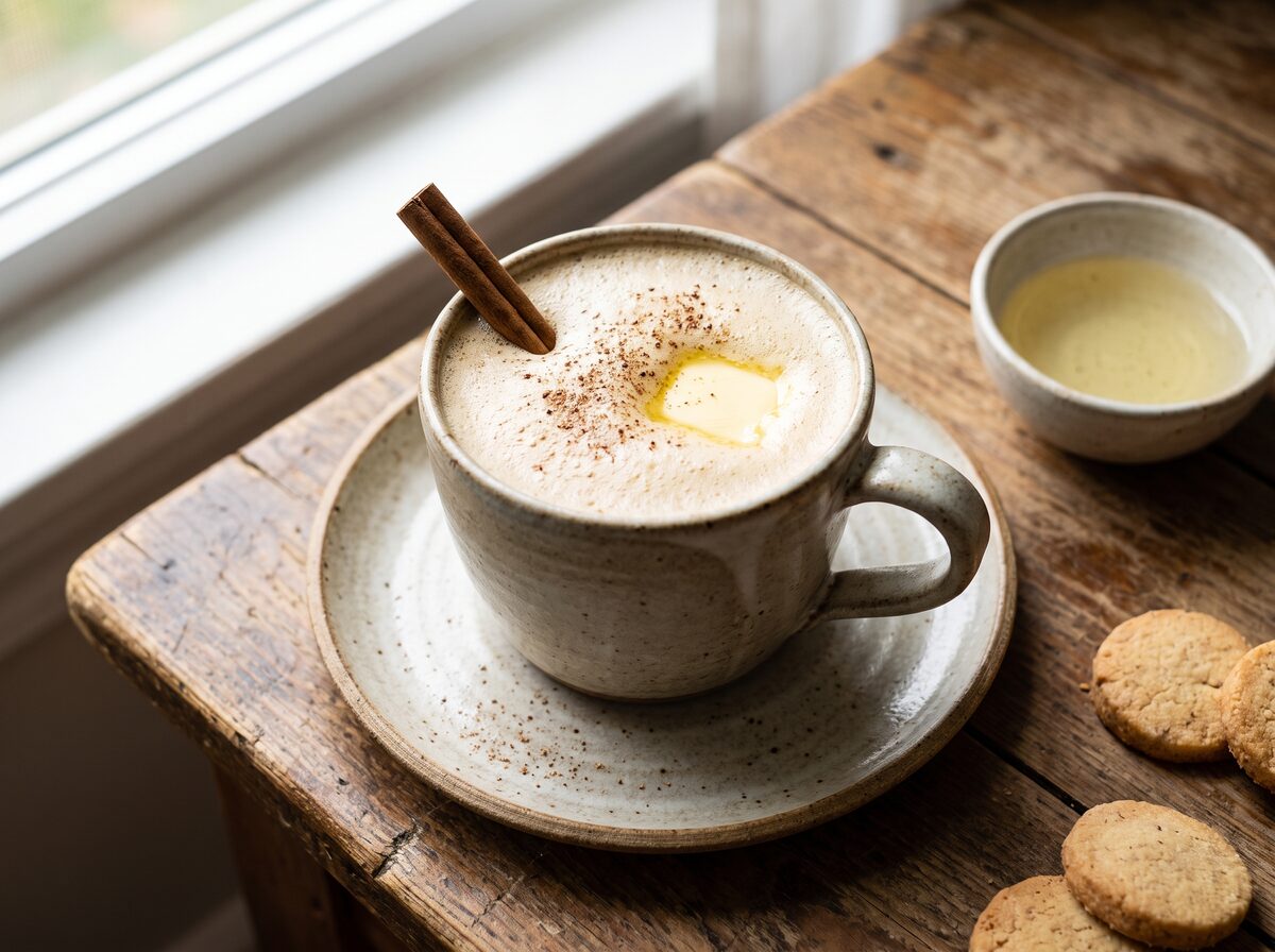 Keto Vanilla Butter Latte - Easy keto recipe with 0.9g net carbs. Perfect for beginners on ketogenic diet.